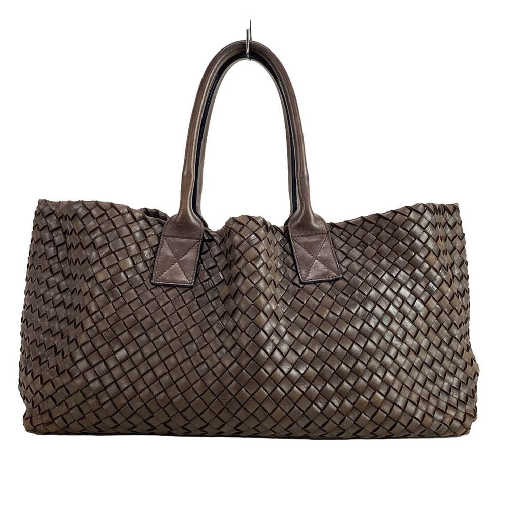 Bottega Veneta Hippo Tote Bag Leather Brown